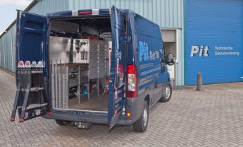 Autovoorraad van een servicemonteur